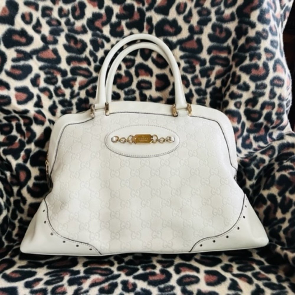 Authentic Gucci Guccissima Leather Punch Satchel
